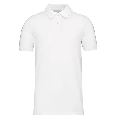 Polo Blanco Piqué Hombre